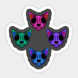 Skull Kittens Sticker
